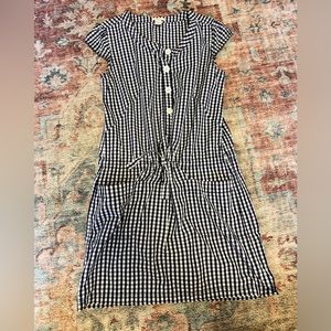Jcrew drawstring dress with buttons and pockets
